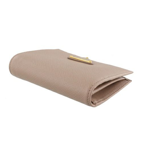 プラダ 二つ折り財布 レディース SAFFIANO TRIANGOLO ベージュ PRADA 1MV204 QHH F0236 CIPRIA