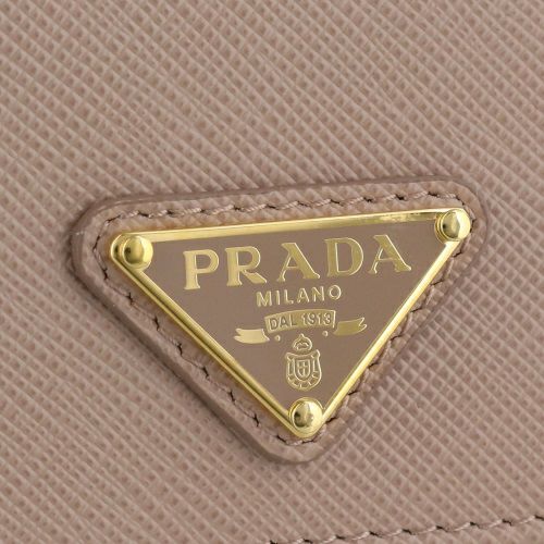 プラダ 二つ折り財布 レディース SAFFIANO TRIANGOLO ベージュ PRADA 1MV204 QHH F0236 CIPRIA