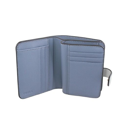 フルラ 二つ折り財布 レディース CAMELIA S COMPACT WALLET ブルー FURLA WP00315 ARE000 4351S COLOR CRISTALLO D+CELESTIAL int