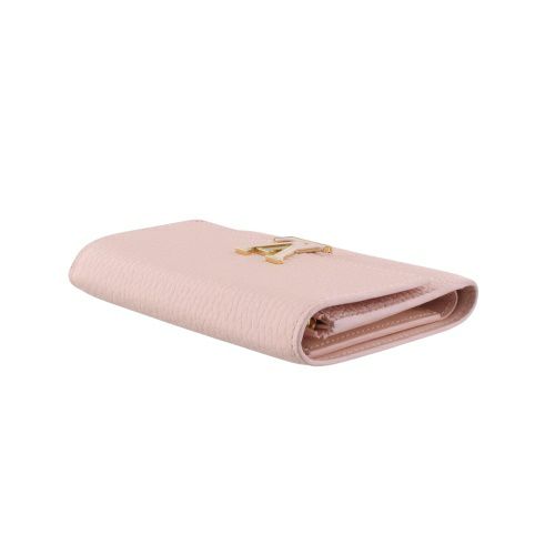 ルイヴィトン 二つ折り財布 トリヨン ポルトフォイユ・カプシーヌ コンパクト ピンク LOUIS VUITTON M82361 ジャスミン ピンク