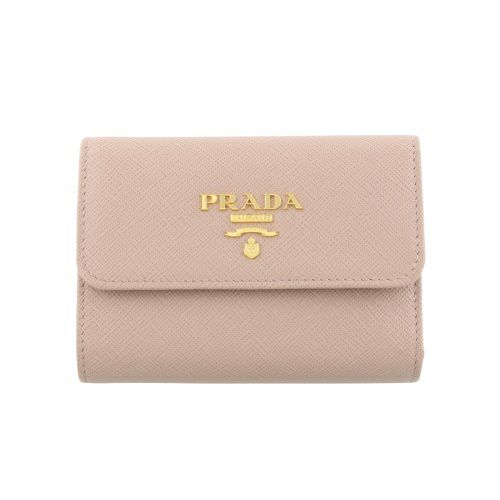 プラダ 三つ折り財布 レディース SAFFIANO METAL ORO ベージュ PRADA 1MH025 QWA F0236 CIPRIA