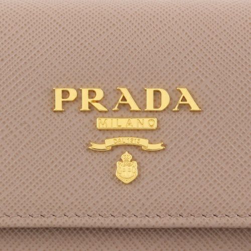 プラダ 三つ折り財布 レディース SAFFIANO METAL ORO ベージュ PRADA 1MH025 QWA F0236 CIPRIA