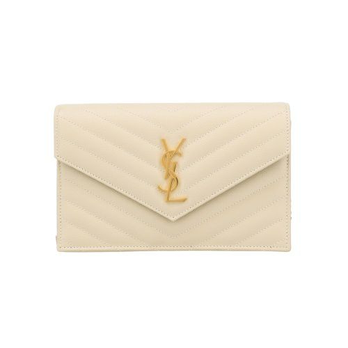 サンローラン チェーンウォレット レディース ホワイト SAINT LAURENT 742920 BOW01 9207 CREMA SOFT