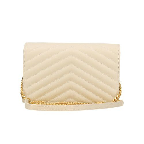 サンローラン チェーンウォレット レディース ホワイト SAINT LAURENT 742920 BOW01 9207 CREMA SOFT