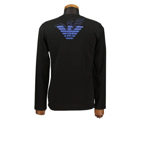 エンポリオアルマーニ アンダーウェア クルーネックロングTシャツ メンズ ブラック EMPORIO ARMANI 111023-0A725 BK