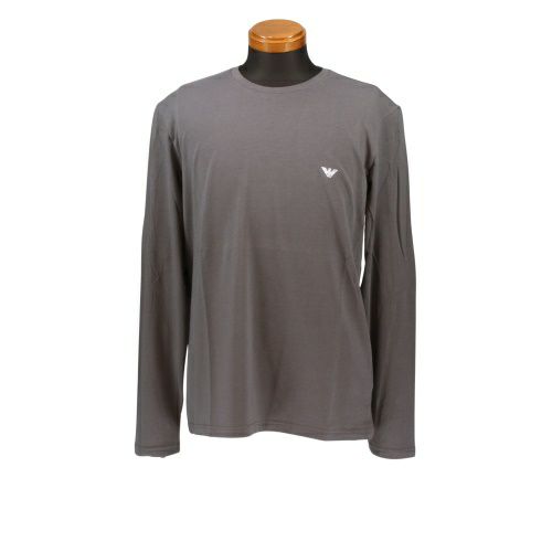 エンポリオアルマーニ Tシャツ ロンT クルーネック カットソー メンズ グレー EMPORIO ARMANI 111653-0A512 GY