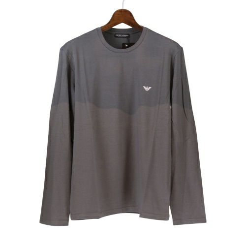 エンポリオアルマーニ Tシャツ ロンT クルーネック カットソー メンズ グレー EMPORIO ARMANI 111653-0A512 GY