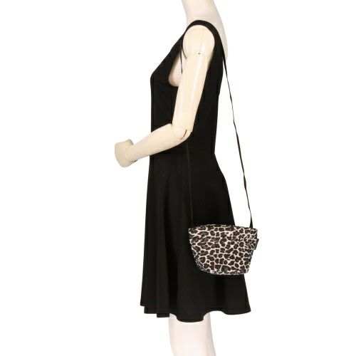 エルベシャプリエ ショルダーバッグ レディース マルチカラー Herve Chapelier 1927F F29 PANTHERE BLANCHE/09 NOIR