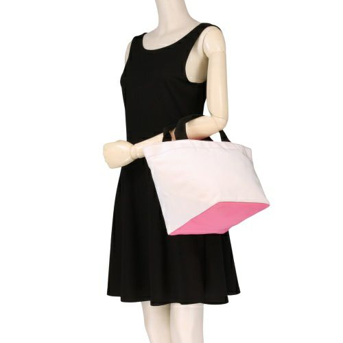 エルベシャプリエ ハンドバッグ レディース ホワイト Herve Chapelier 1027N 01 BLANC/56 ROSE INDIEN