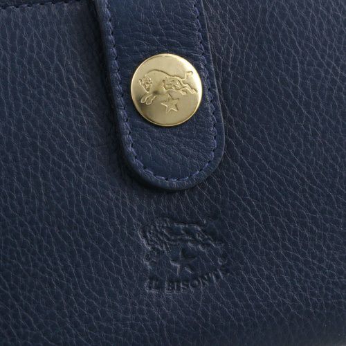 イルビゾンテ　IL BISONTE ネイビー レザー長財布 メンズ　レディース イルビゾンテ 長財布 ネイビー メンズ IL BISONTE SCW007 BL137B