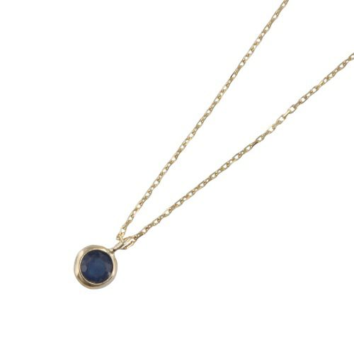 ネックレス ピアスセット K10YG サファイヤ