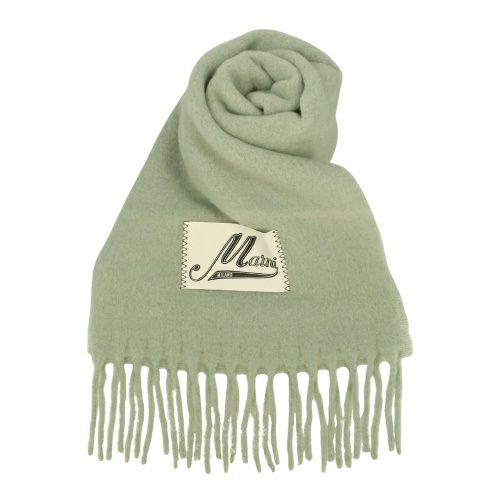 Marni マルニ オリーブグリーン マフラー Marni フリンジ付きマフラー