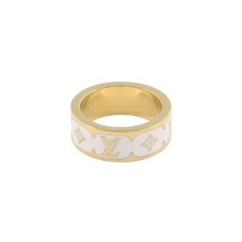 ルイヴィトン リング・ナノ グラム エナメル ゴールド LOUIS VUITTON M1565M ブロン