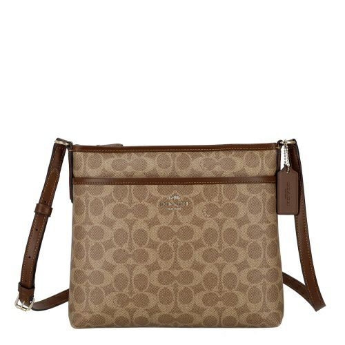 コーチ アウトレット ショルダーバッグ レディース シグネチャー ブラウン COACH OUTLET CCQ21 IMXHE タン/ブラウン
