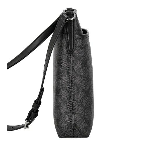コーチ アウトレット ショルダーバッグ レディース シグネチャー ブラック COACH OUTLET CCQ21 SVO1U チャコール/ブラック