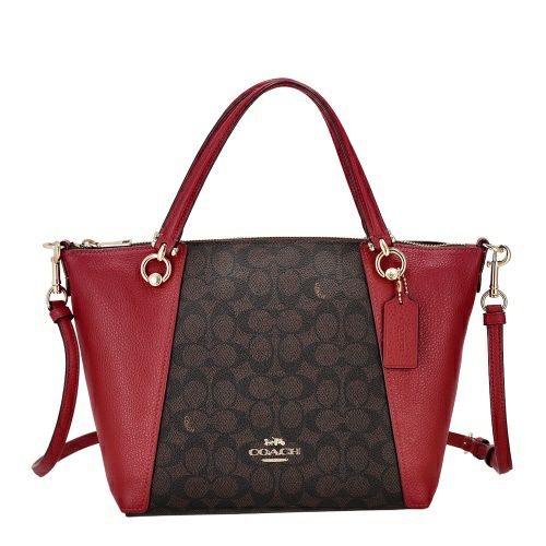 コーチ アウトレット ショルダーバッグ レディース シグネチャー レッド COACH OUTLET CCQ24 IMXD0 ウォルナット/ボールドレッド