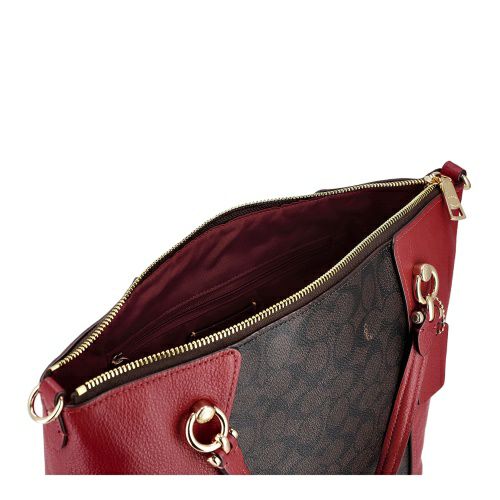 コーチ アウトレット ショルダーバッグ レディース シグネチャー レッド COACH OUTLET CCQ24 IMXD0 ウォルナット/ボールドレッド