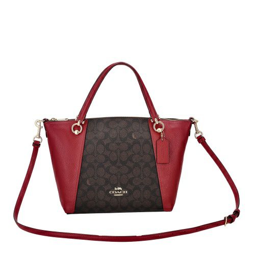 コーチ アウトレット ショルダーバッグ レディース シグネチャー レッド COACH OUTLET CCQ24 IMXD0 ウォルナット/ボールドレッド