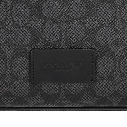 コーチ アウトレット ショルダーバッグ メンズ ディストリクト クロスボディ バッグ・シグネチャー キャンバス ブラック COACH OUTLET CY824 QBMI5 チャコール/ブラック