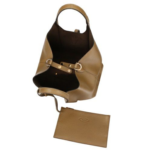 トッズ ハンドバッグ レディース Tタイムレス T TIMELESS ブラウン TOD’S XBWTSBA9100XSO S411 KHAKI BROWN