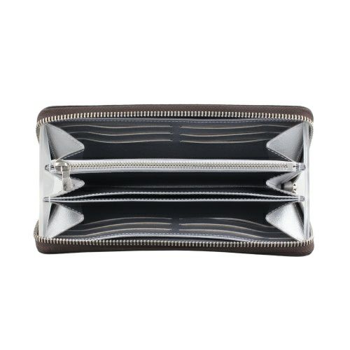 ルイヴィトン 長財布 モノグラム ジッピー・ウォレット ブラウン LOUIS VUITTON M27029 Monogram Silver