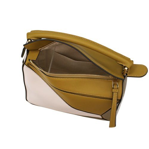 ロエベ ハンドバッグ レディース パズルバッグ スモール LOEWE A510S21X55 4025 OCHRE x SOFT WHITE