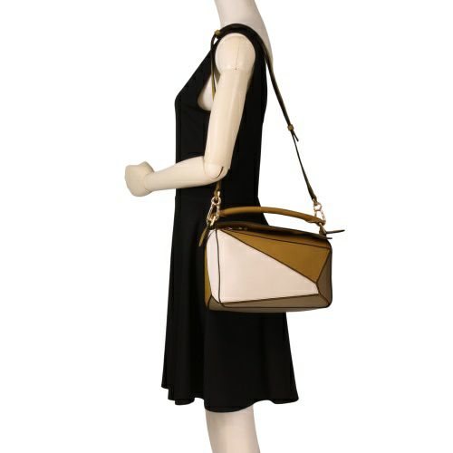 ロエベ ハンドバッグ レディース パズルバッグ スモール LOEWE A510S21X55 4025 OCHRE x SOFT WHITE