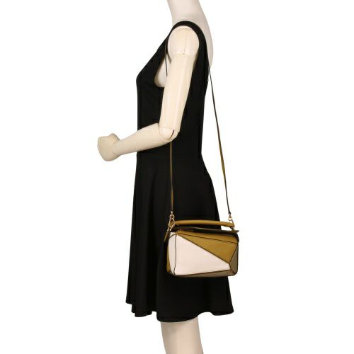 ロエベ ハンドバッグ レディース パズルバッグ スモール LOEWE A510U95X34 4025 OCHRE x SOFT WHITE