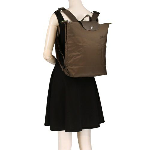 ロンシャン リュックサック レディース LE PLIAGE プリアージュグリーンリュックＭ ブラウン LONGCHAMP 10284 919 813 TERRA