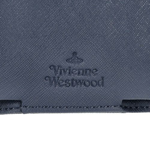 ヴィヴィアンウエストウッド 三つ折り財布 レディース SAFFIANO PLAIN ブルー Vivienne Westwood 5115002EW S0021 K408 DENIM BLUE