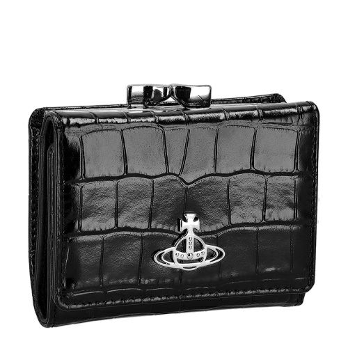 ヴィヴィアンウエストウッド 三つ折り財布 レディース EMBOSS CROC LEATHER ブラック Vivienne Westwood 5115002NW L0098 N401 BLACK