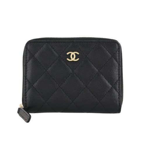 シャネル 二つ折り財布 レディース ブラック CHANEL AP4652 B10583