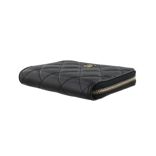 シャネル 二つ折り財布 レディース ブラック CHANEL AP4652 B10583 C3906