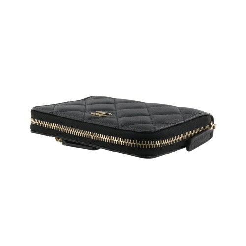 シャネル 二つ折り財布 レディース ブラック CHANEL AP4652 B10583 C3906