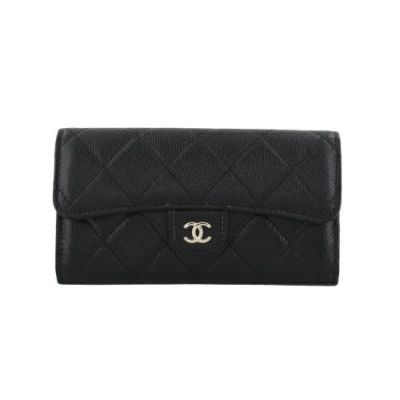 シャネル 二つ折り財布 レディース ブラック CHANEL AP1000 B10583