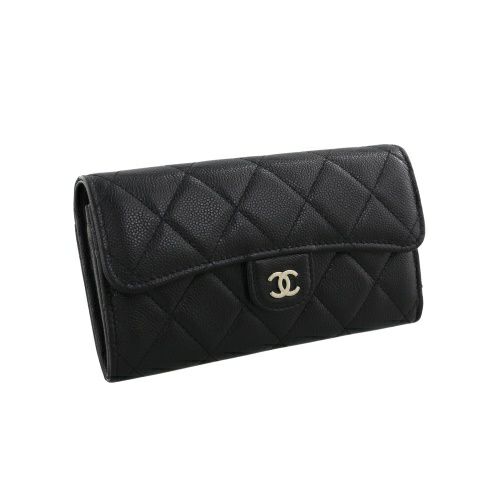 シャネル 長財布 レディース ブラック CHANEL AP1000 B10583 C3906 ブラック