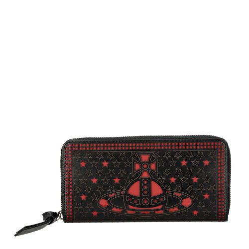 ヴィヴィアンウエストウッド 長財布 レディース LASER CUT LEATHER ブラック Vivienne Westwood 5106005MW L00CP N101 SHINY BLACK/RED