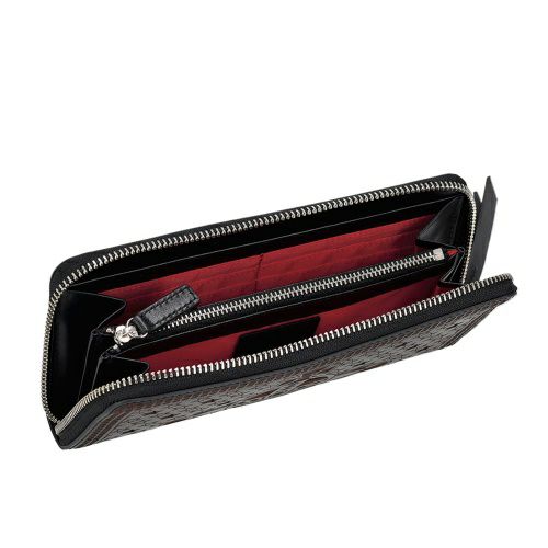 ヴィヴィアンウエストウッド 長財布 レディース LASER CUT LEATHER ブラック Vivienne Westwood 5106005MW L00CP N101 SHINY BLACK/RED