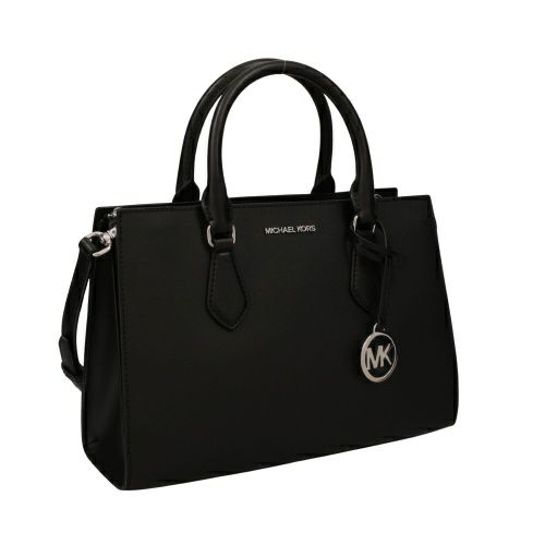 マイケルコース ハンドバッグ レディース SHEILA フォー サフィアーノ レザー センタージップ サッチェル ミディアム ブラック MICHAEL KORS 35S3S6HS2L BLACK