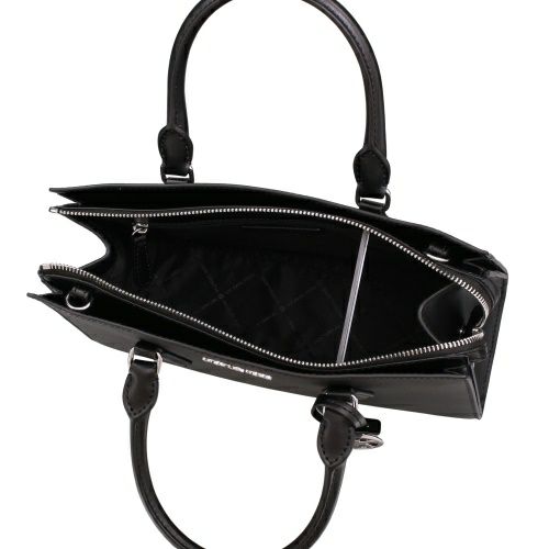 マイケルコース ハンドバッグ レディース SHEILA フォー サフィアーノ レザー センタージップ サッチェル ミディアム ブラック MICHAEL KORS 35S3S6HS2L BLACK