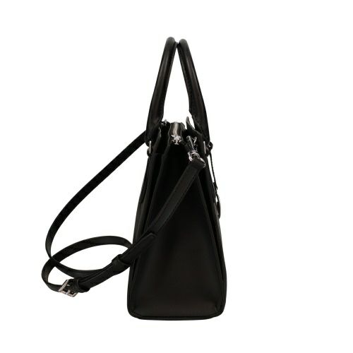 マイケルコース ハンドバッグ レディース SHEILA フォー サフィアーノ レザー センタージップ サッチェル ミディアム ブラック MICHAEL KORS 35S3S6HS2L BLACK