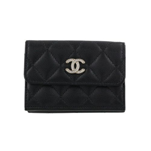 シャネル 三つ折り財布 レディース ブラック CHANEL AP4815 B21476 94305