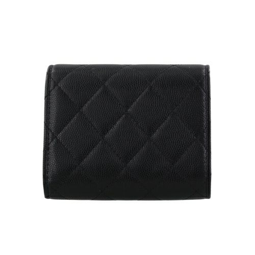 シャネル 三つ折り財布 レディース ブラック CHANEL AP4902 B22098 94305