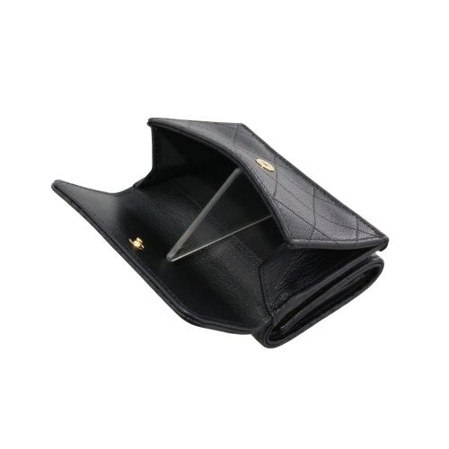 シャネル 三つ折り財布 レディース ブラック CHANEL AP4951 B22099 94305