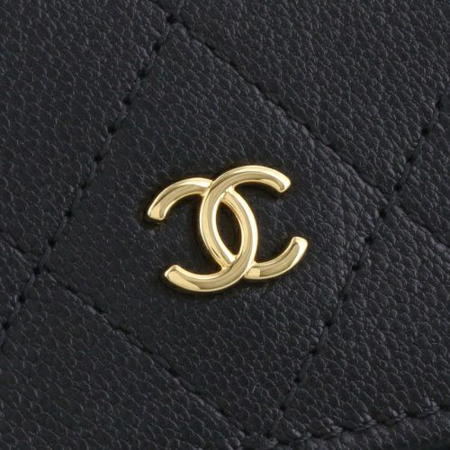 シャネル 三つ折り財布 レディース ブラック CHANEL AP4951 B22099 94305