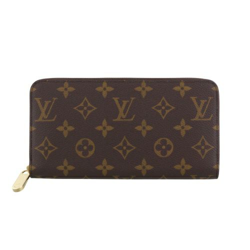 ルイヴィトン 長財布 モノグラム ジッピー・ウォレット ブラウン LOUIS VUITTON M27030 Monogram Iced Gold