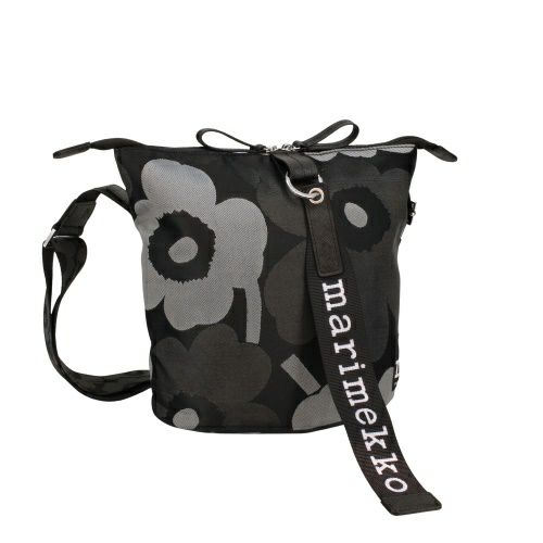 マリメッコ ショルダーバッグ レディース CARRY ALL UNIKKO ブラック marimekko 94634 990 Grey/Dark Grey/Black