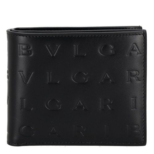 ブルガリ 二つ折り財布 メンズ Bulgari Logo Infinitum ブラック BVLGARI 292714 BLACK