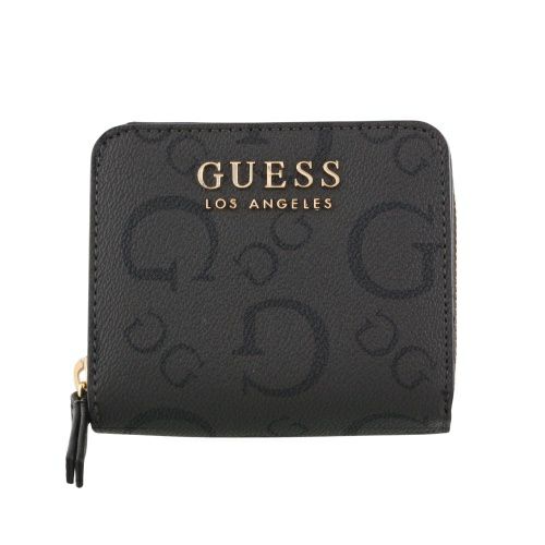 ゲス 二つ折り財布 レディース OAK PARK / MINI ZIP AROUND ブラック GUESS JG823841 COAL
