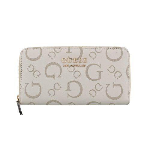 ゲス 長財布 レディース OAK PARK / Large Zip Around ホワイト GUESS G8238599 STONE